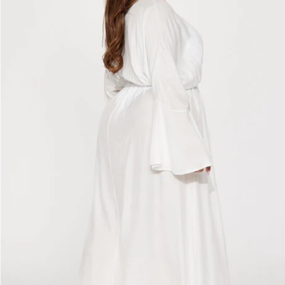 Fashion Nova White Heather Maxi Cover Up - Picture 3 of 5